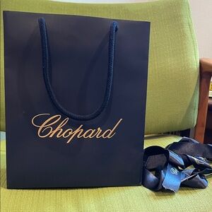 Chopard Luxury Black and Gold Bag